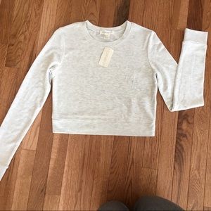 NWT Heather Grey Crop shirt